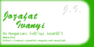 jozafat ivanyi business card